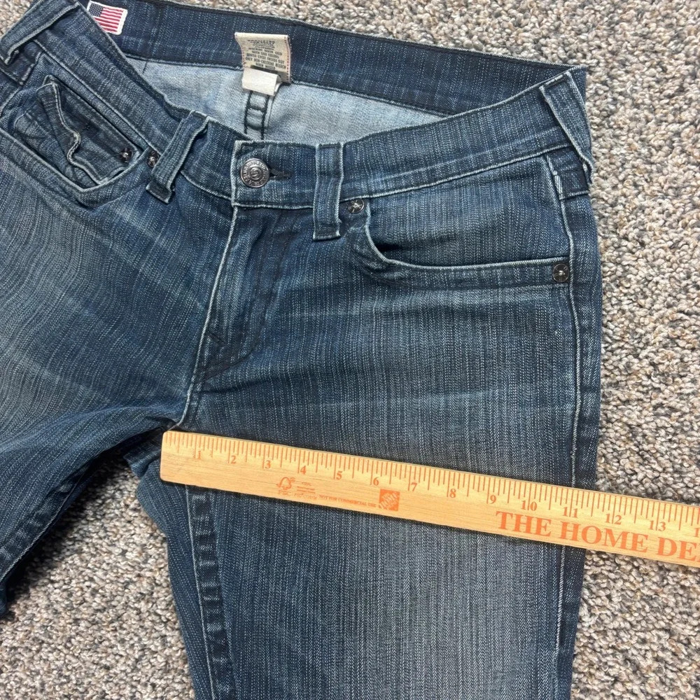 True Religion Ricky Men's 34 Jeans Straight Leg Dark Wash Made in USA MAC859EL